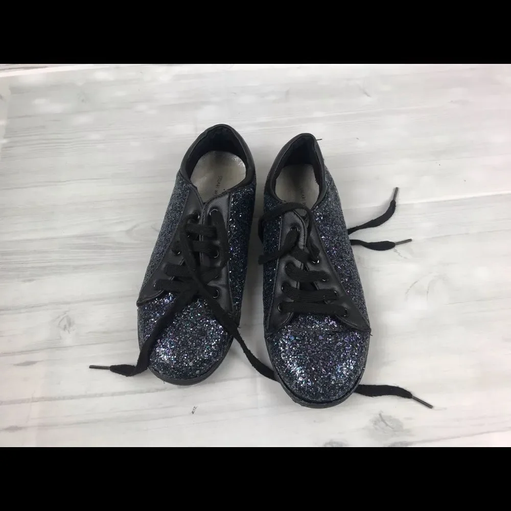 Stuart Weitzman Blue Sparkle Tennis Shoes. Sz 4